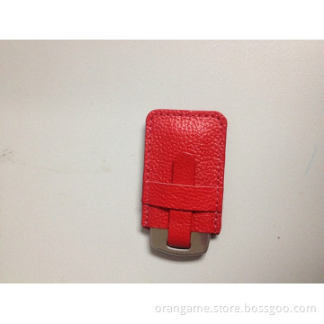 Cheap Sale Leather USB Flash Drive with Customized Logo
